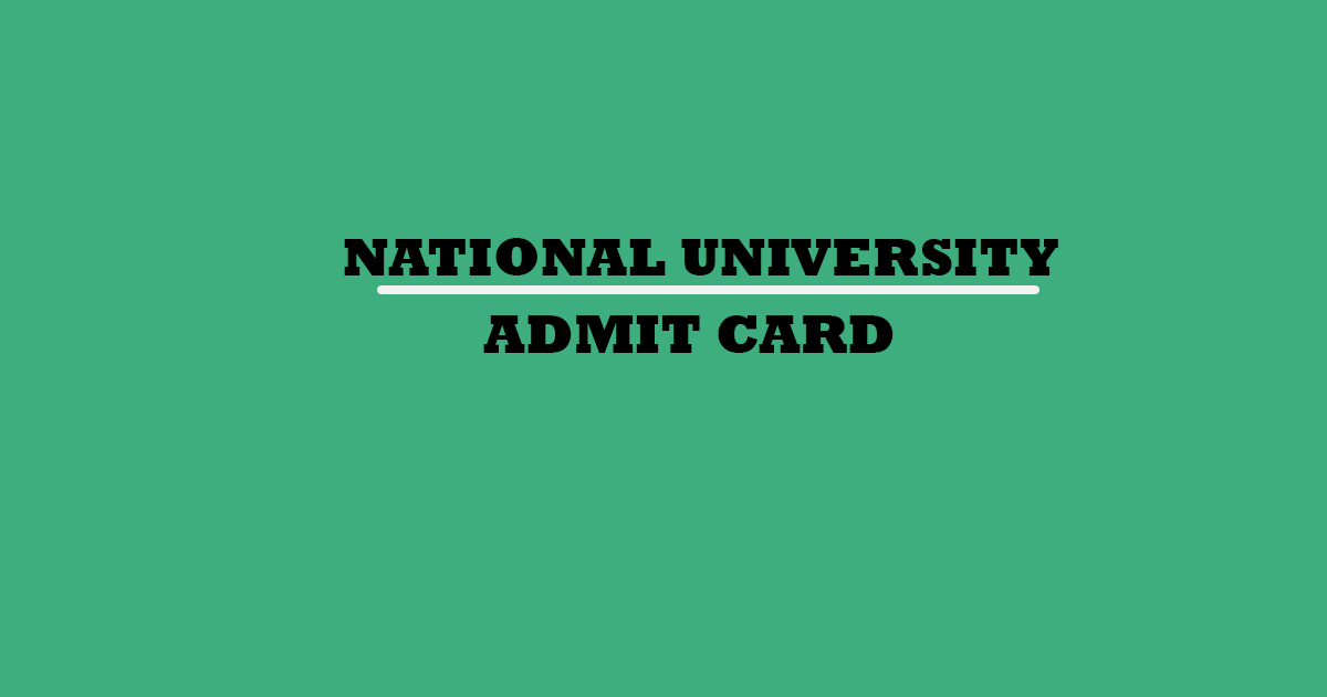 NU ADMIT CARD