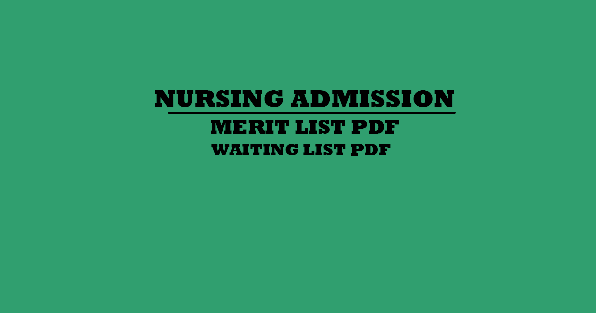 nursing admission result